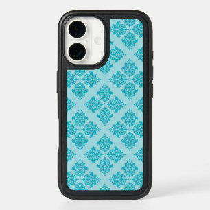 Turquoise Moroccan Damask iPhone 16 Case