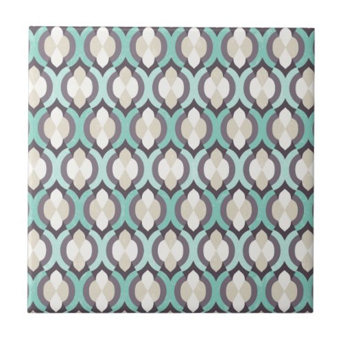 Turquoise Moroccan Pattern Ceramic Tile