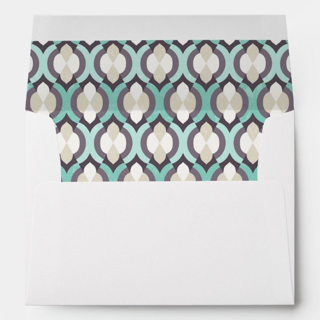 Turquoise Moroccan Pattern Envelope (Back (Bottom))
