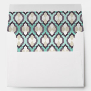 Turquoise Moroccan Pattern Envelope