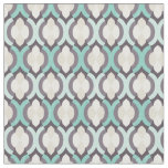 Turquoise Moroccan Pattern Fabric