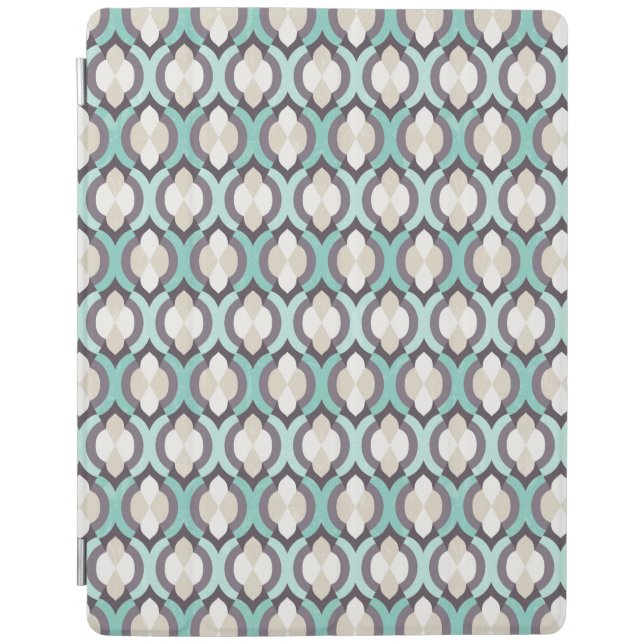 Turquoise Moroccan Pattern iPad Smart Cover (Front)