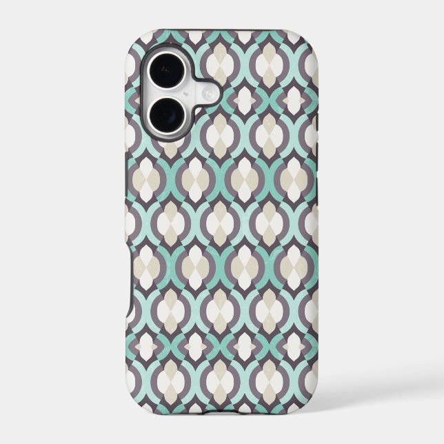 Turquoise Moroccan Pattern Iphone Case (Back)