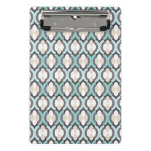Turquoise Moroccan Pattern Mini Clipboard