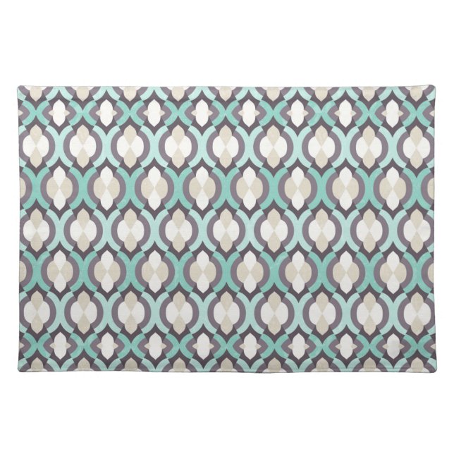 Turquoise Moroccan Pattern Placemat (Front)
