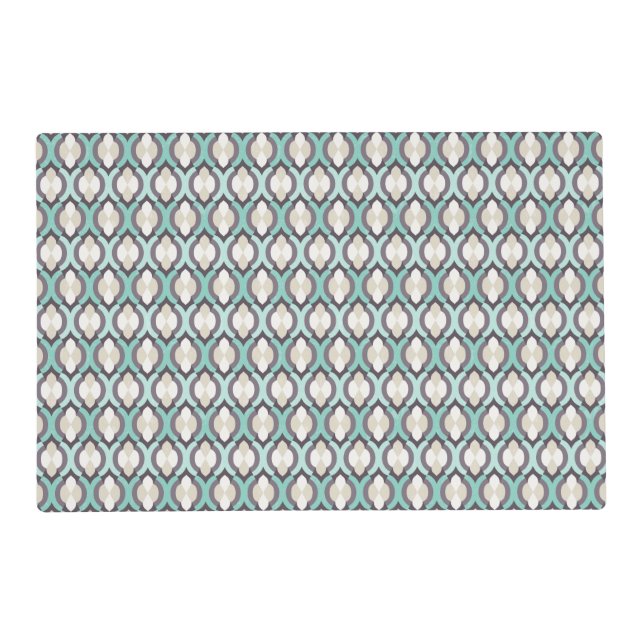 Turquoise Moroccan Pattern Placemat (Front)
