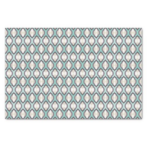 Turquoise Moroccan Pattern Tissue Paper