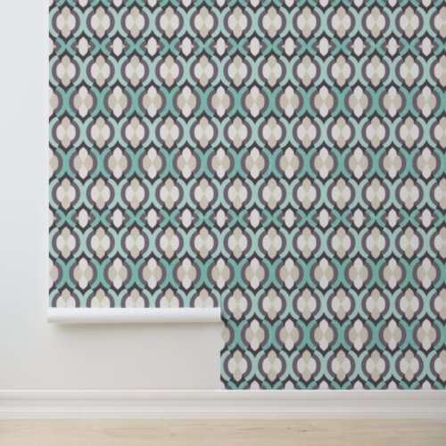 Turquoise Moroccan Pattern Wallpaper