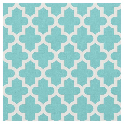 Turquoise Moroccan Print Fabric