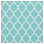 Turquoise Moroccan Quatrefoil Fabric