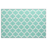 Turquoise Moroccan Quatrefoil Trellis Fabric