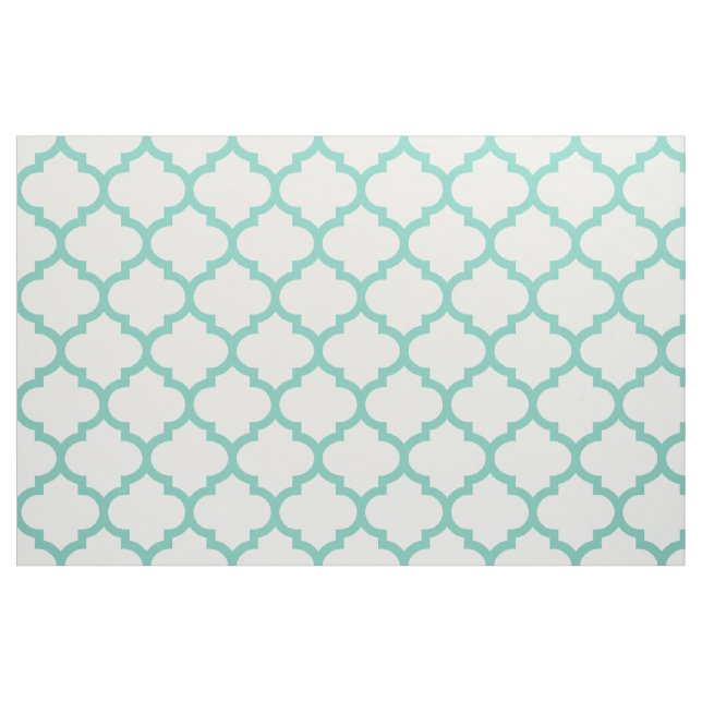 Turquoise Moroccan Trellis Pattern Fabric (Fat Quarter)