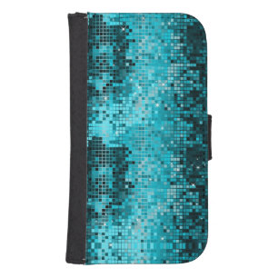 Turquoise Mosaic Geometric Pattern Phone Wallet