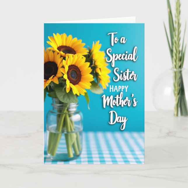 Turquoise Mothers Day Art Card (Front)