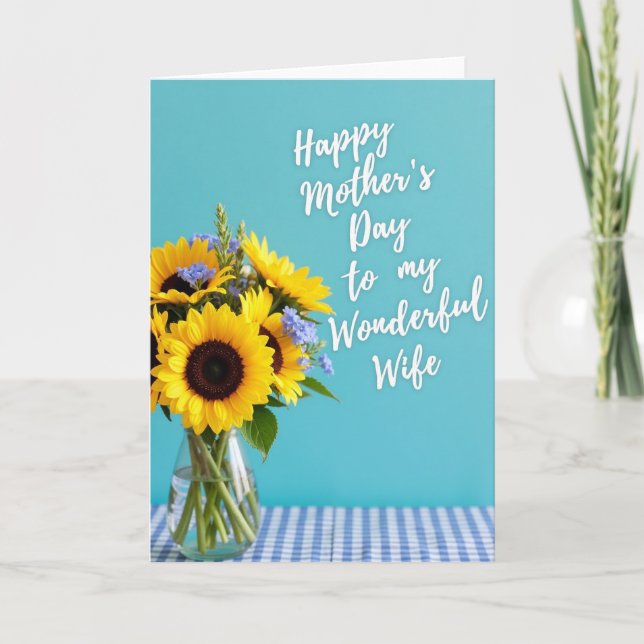 Turquoise Mothers Day Card (Front)