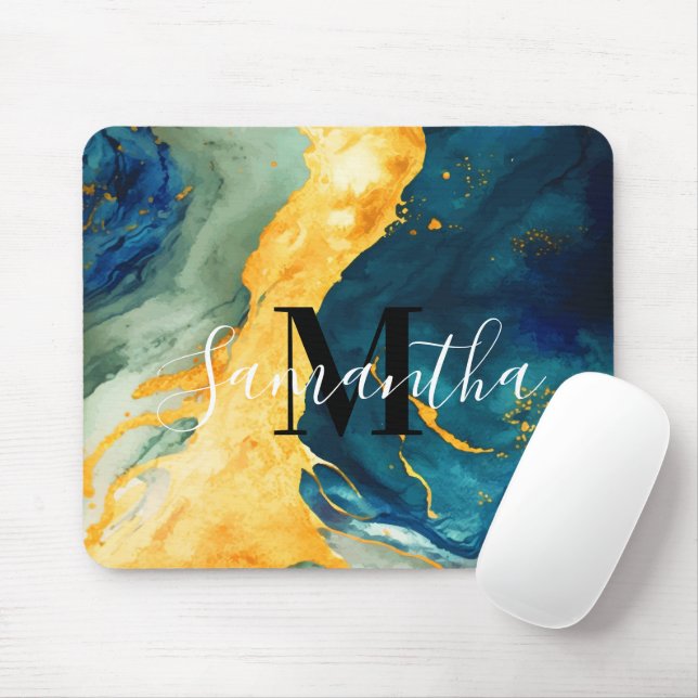 Turquoise Mouse Pad (With Mouse)