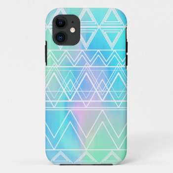 Turquoise Multi Tribal Iphone 11 Case by OrganicSaturation at Zazzle