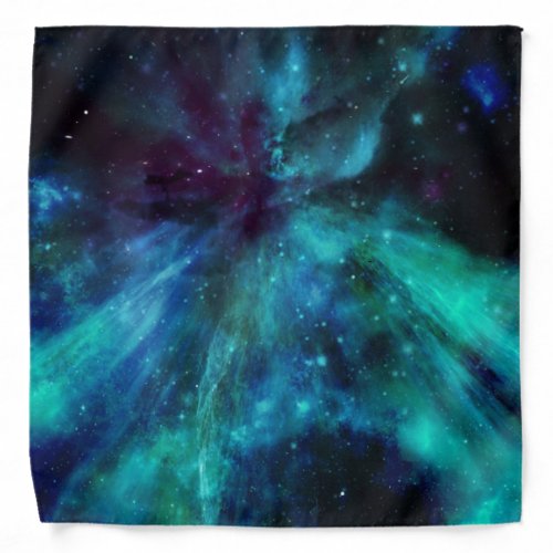 Turquoise N Purple Nebula Bandana