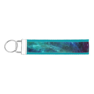 Turquoise N Purple Nebula Wrist Keychain