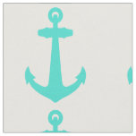 Turquoise Nautical Anchor Fabric