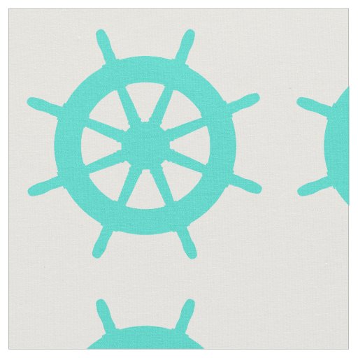 Turquoise Nautical Helm Fabric
