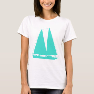 Turquoise Nautical Sailboat T-Shirt