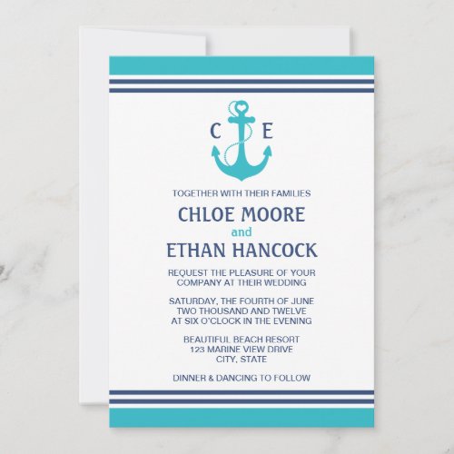 Nautical Wedding Custom Invite