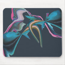 Turquoise Navy Blue Pink Abstract Art