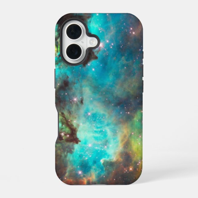 Turquoise Nebula full of stars  iPhone Case (Back)