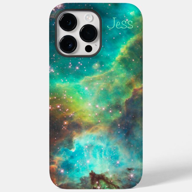 Turquoise Nebula -*personalize* Case-Mate iPhone Case (Back)