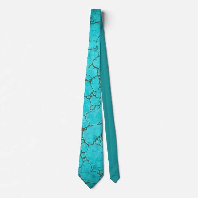 turquoise neck tie (Front)