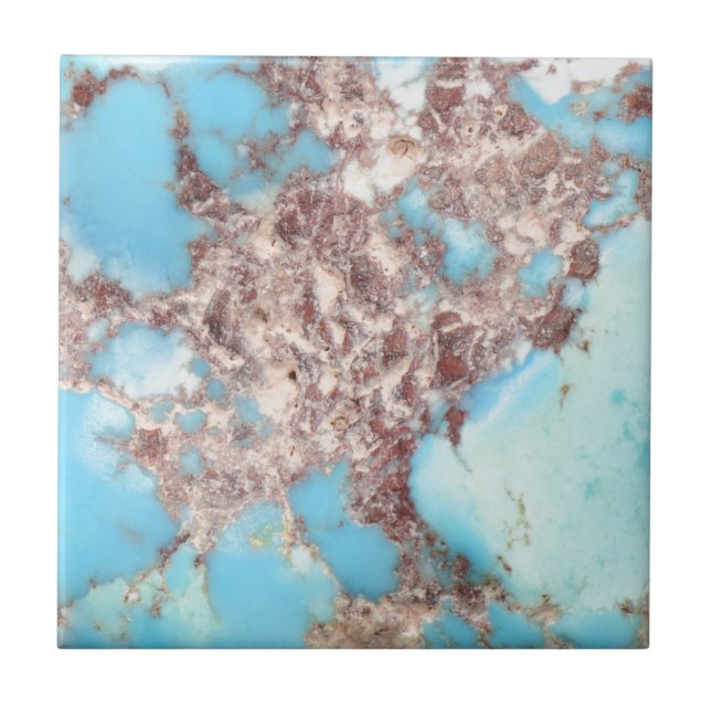 Turquoise Nugget Ceramic Tile (Front)
