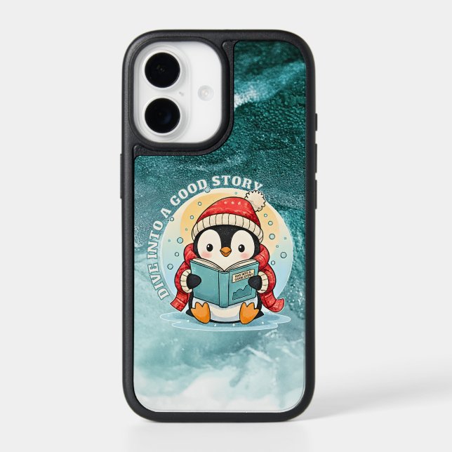 Turquoise Ocean Penguin Reader OtterBox Symmetry i Otterbox iPhone Case (Back)