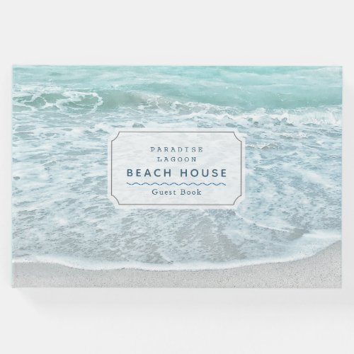 Turquoise Ocean Photo Beach House Vacation Rental Guest Book