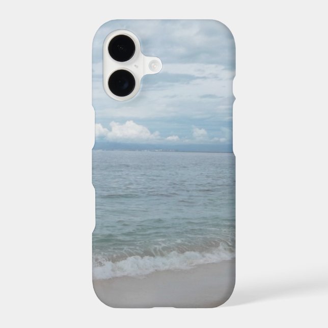 Turquoise ocean, sandy beach iphone case (Back)