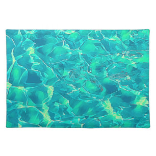Turquoise Ocean Theme Pattern Cloth Placemat