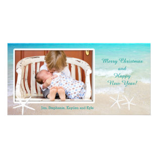 Turquoise Ocean Tropical Holiday Photo Cards
