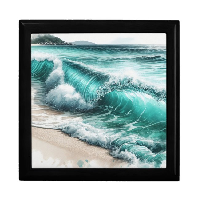 Turquoise Ocean Wave Gift Box (Front)