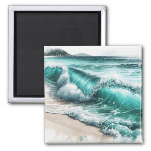Turquoise Ocean Wave Magnet