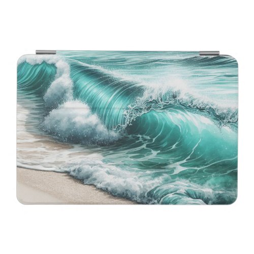 Turquoise Ocean Wave on Sandy Beach iPad Mini Cover