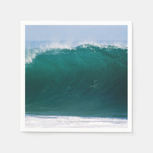 Turquoise Ocean Wave Paper Napkin
