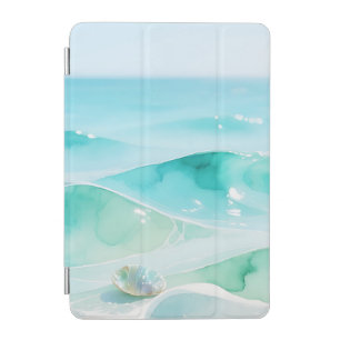 Turquoise Ocean Wave Seashell iPad Mini Cover