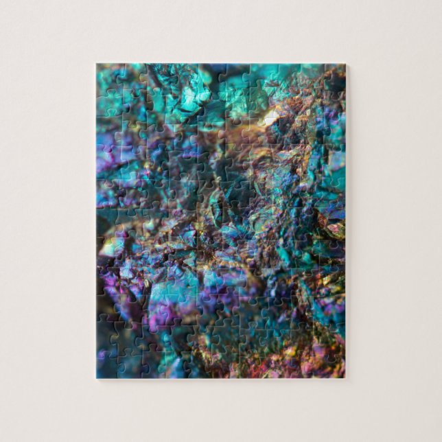 Turquoise Oil Slick Quartz Jigsaw Puzzle (Vertical)