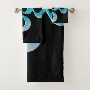 Turquoise Om  Bath Towel Set