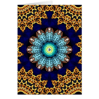 Turquoise Om Buddha Card
