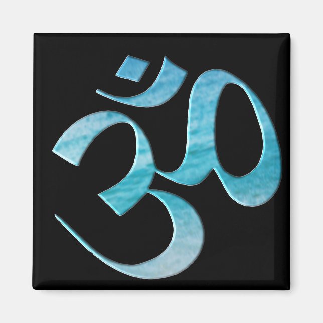 Turquoise Om  Magnet (Front)