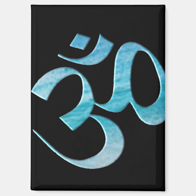 Turquoise Om  Magnet (Front)