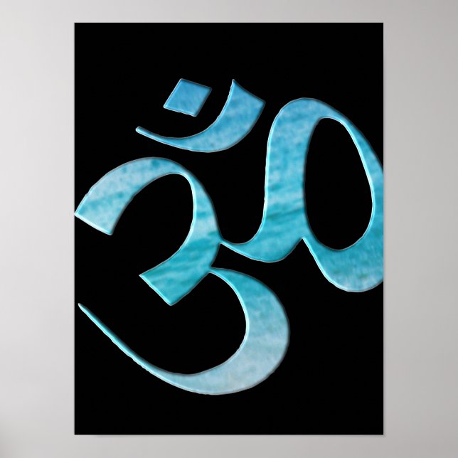 Turquoise Om  Poster (Front)