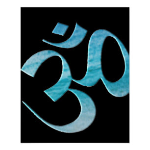 Turquoise Om  Poster