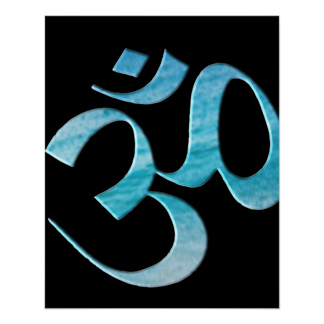 Turquoise Om  Poster (Front)